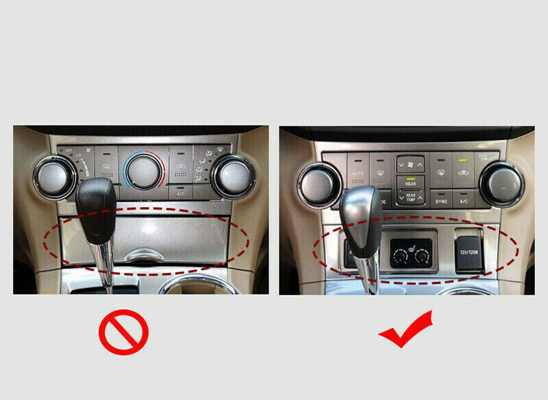 15P Carbon Fiber Car Interior Kit Cover Trim ABS for Toyota highlander 2009-2014