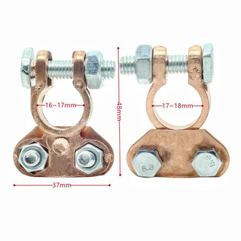 General Motors 16mm-18mm Battery Clip Terminal Connector Copper Pins × 2 n