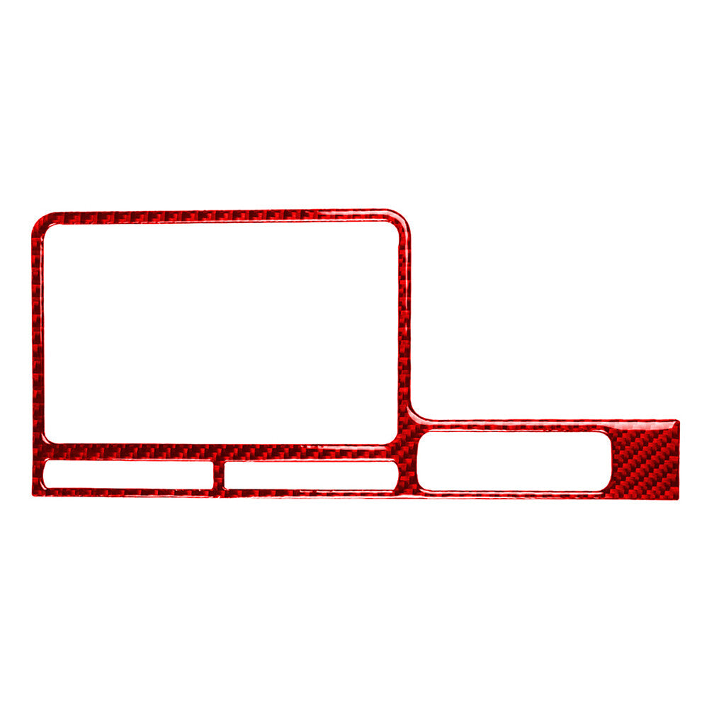 RHD Car Auto GPS Navigation Panel Cover Trim for Nissan GTR R35 2008-2016 Red