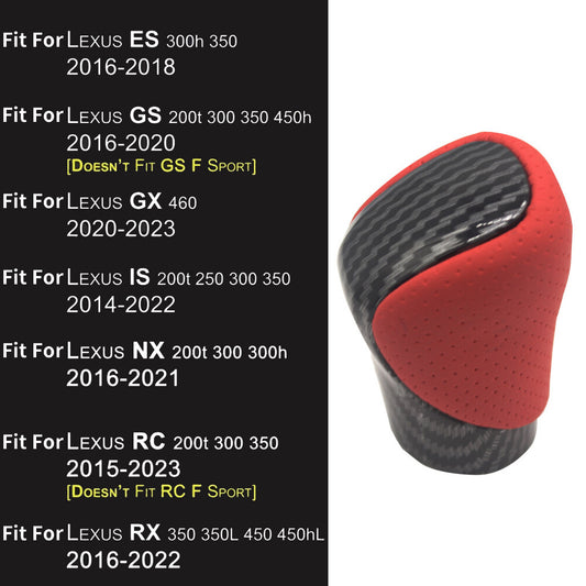 Red Shift Knob for Lexus for ES -350 GS GX460 IS300 NX300 RC RX350 Q