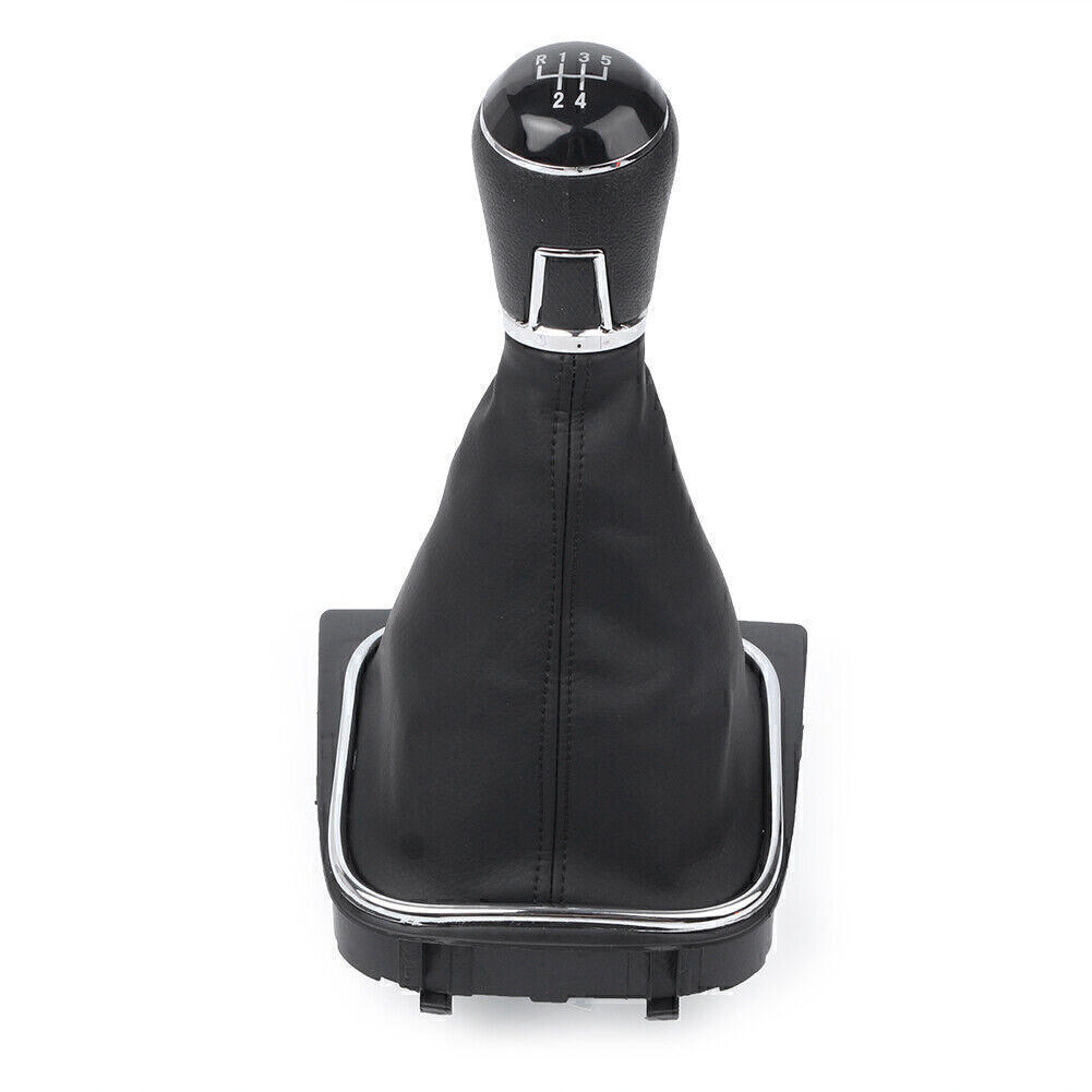 5 Speed Gear Shift Knob Lever PU Leather Boot Gaiter Cover for Golf MK5 MK6 Q