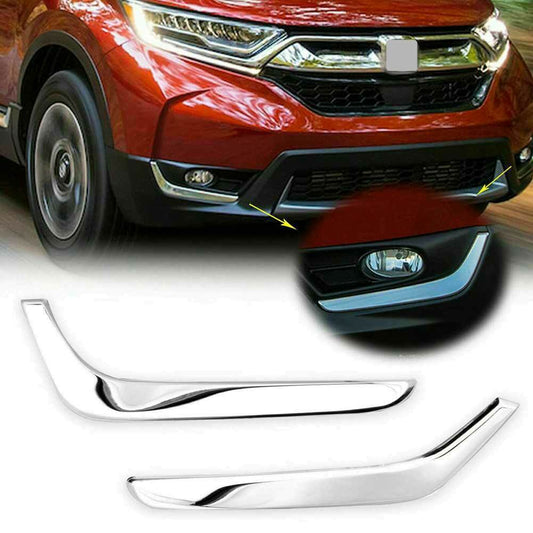 for Honda CR-V 2017-2019 stainless Front Fog Light Lamp Eyelid Cover Lower Trim