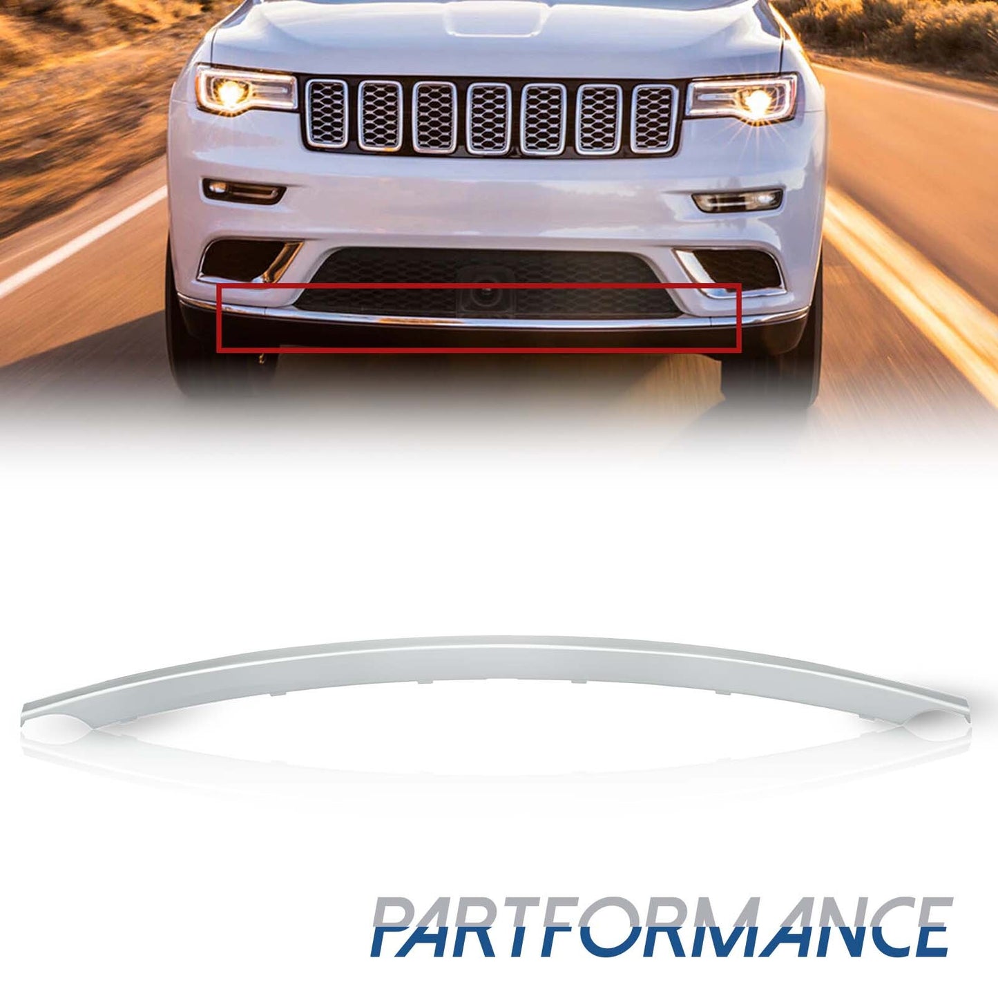 Suitable for 2017 - 2021 Grand Cherokee Fascia Decorative Decal Center for CHRome 5ZT53SZ7AA- v