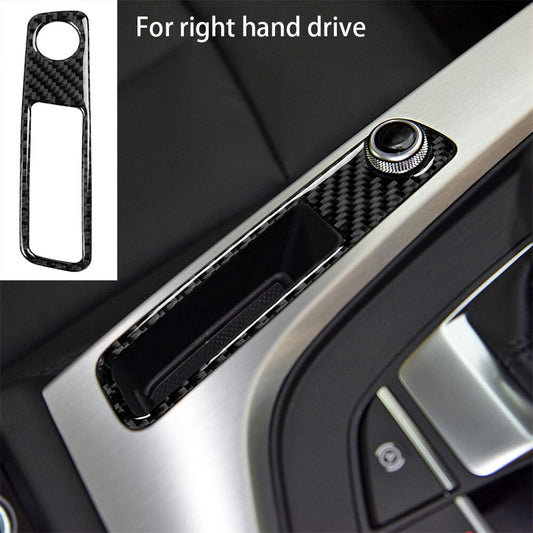 for Audi A4 A4L B9 2017-19 RHD Inner Volume Adjustment Switch Cover Carbon Fiber