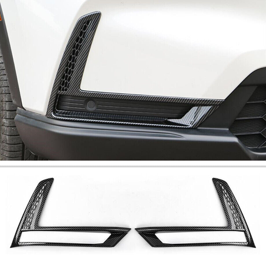 Carbon Fiber Front bumper Fog Light Lamp Cover Trim for Honda CR-V CRV 2023-2024