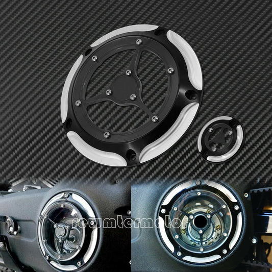 Clarity Derby Cover Timing Timer Cover Fit for Harley Touring FLH/T 16-18 Chrome Q