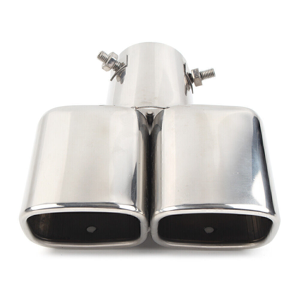 Stainless Steel Rear Exhaust Pipe Tail Muffler Tip Square Accessories Straight