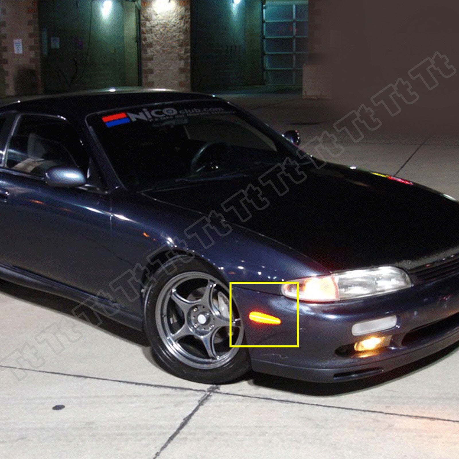 For 1995 - 1998 for 240SX S14 Silvia LED Front Fender Side Marker Lights Smoked - v