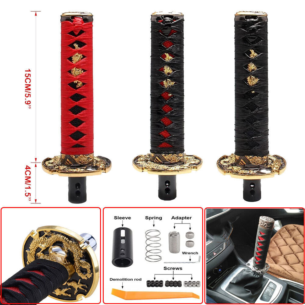 Gear Shift Knob Shifter 15cm Samurai Sword Automatic Katana Metal Universal New Q