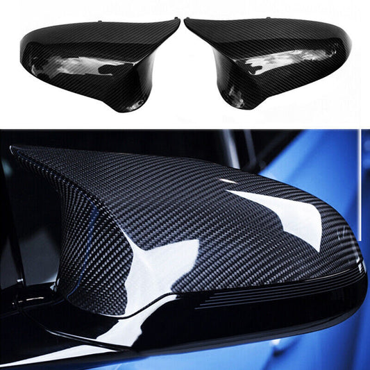 Pair Real Carbon Fiber Car Side Rear Mirror Cover Caps for BMW M3 F80 M4 F82 F83