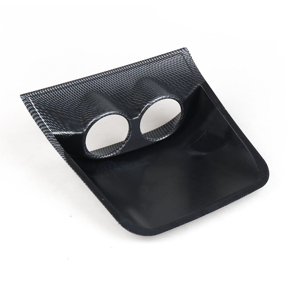 Car Carbon Fiber Look Dash 2 Double Hole Gauge Meter Mount Holder Pod 2 52mm Q