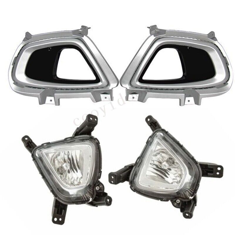 Pair Front Fog Lights Halogen & Bezel LH & RH For 2016 2017 2018 for Kia Sorento v