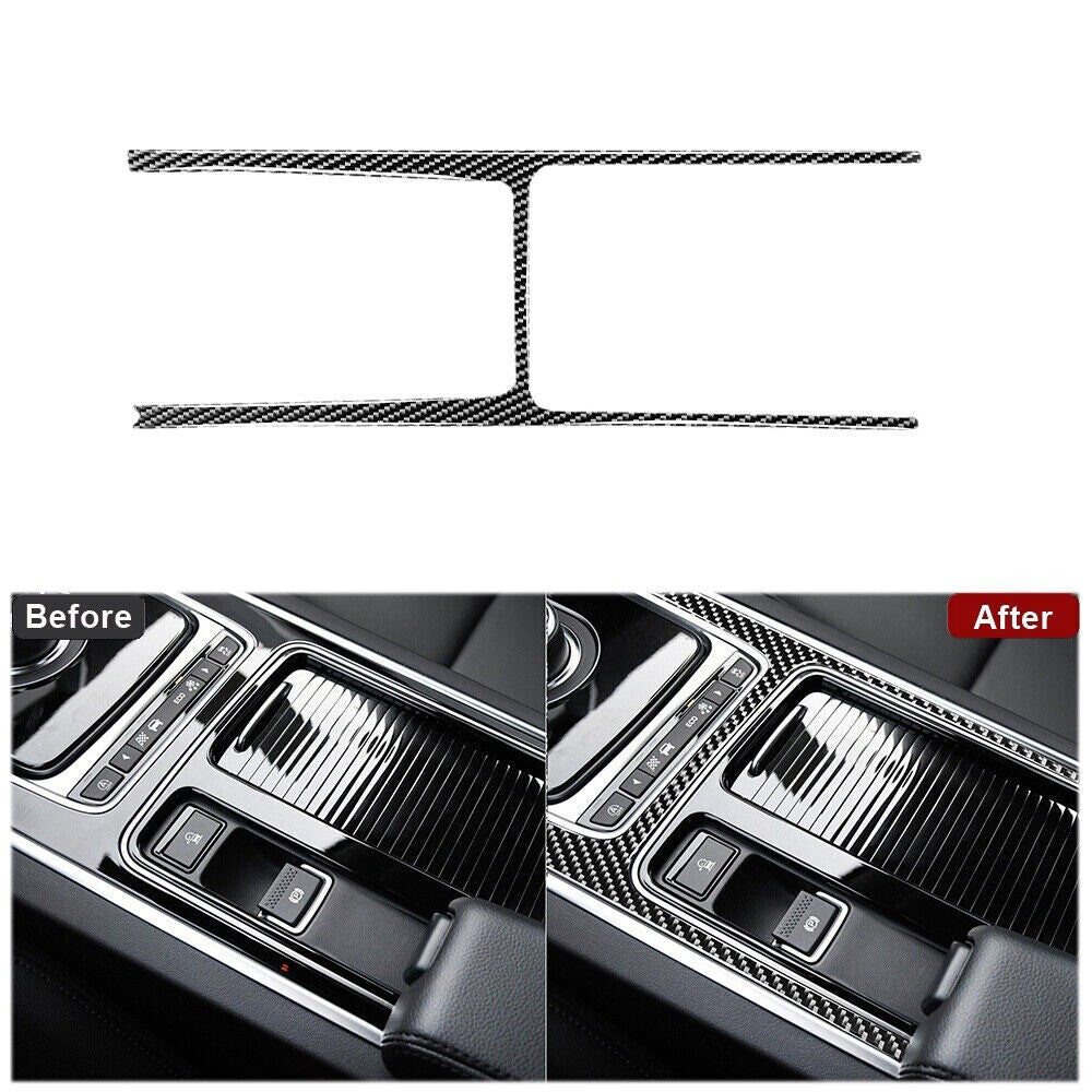 1Carbon Fiber Gear Shift Panel H-Shape Frame Cover Trim for Jaguar F-PACE XE XF n