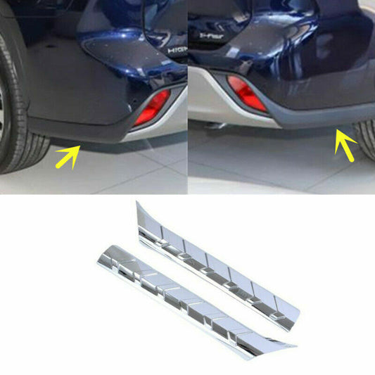 2PCS Chrome Rear Bumper Protector Strip Cover Trim for Toyota Highlander 2020-24