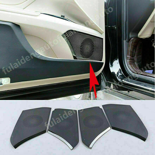 For 2018-2023 for Toyota for Camry Black Titanium Inner Door Speaker Frame Cover Trims