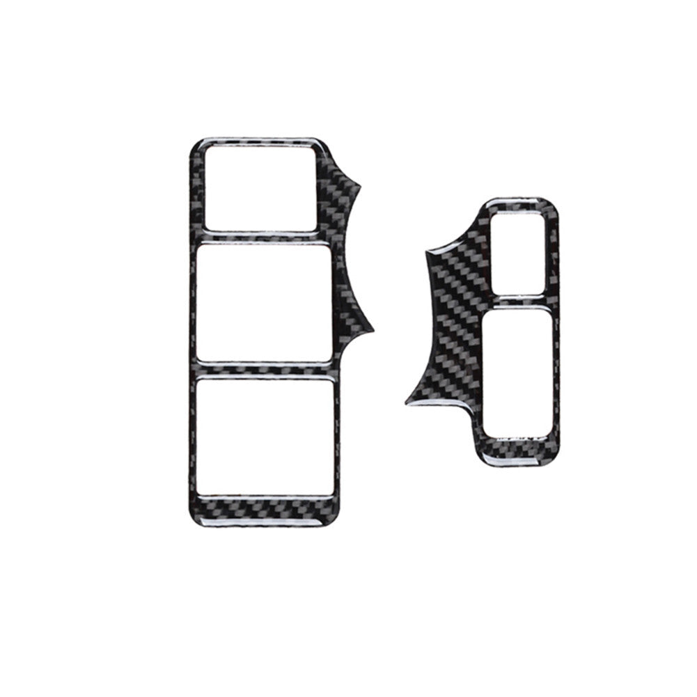 2X Red Carbon Fiber Headlight Console Panel Cover Trim for Audi TT 8N 2001-2006 v
