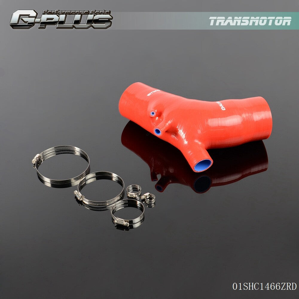 Fits for Evo 10/X 4B11T CZ4A 2008-15 Red Silicone Intercooler Hose Kit - v