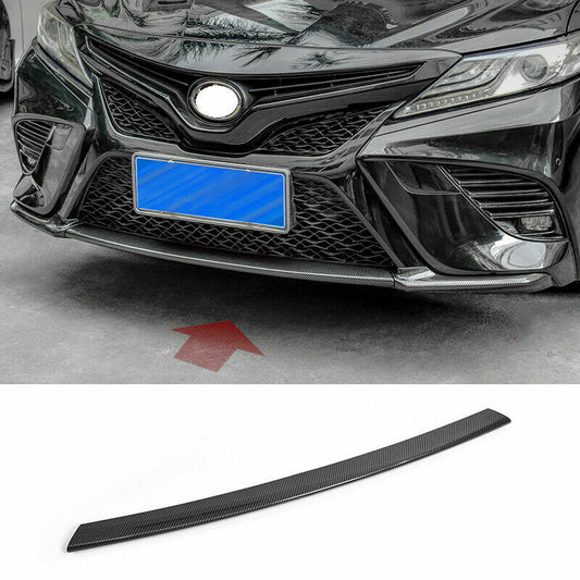for Toyota for Camry 2018-2021 Car Carbon Fiber ABS Front Bumper Bottom Strip Trim