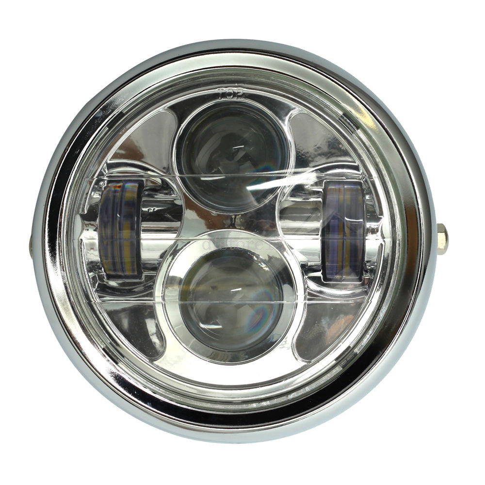 Motorcycle 6.5-inch Projector Headlight LED Bulb HID Headlight for Harley Chrome