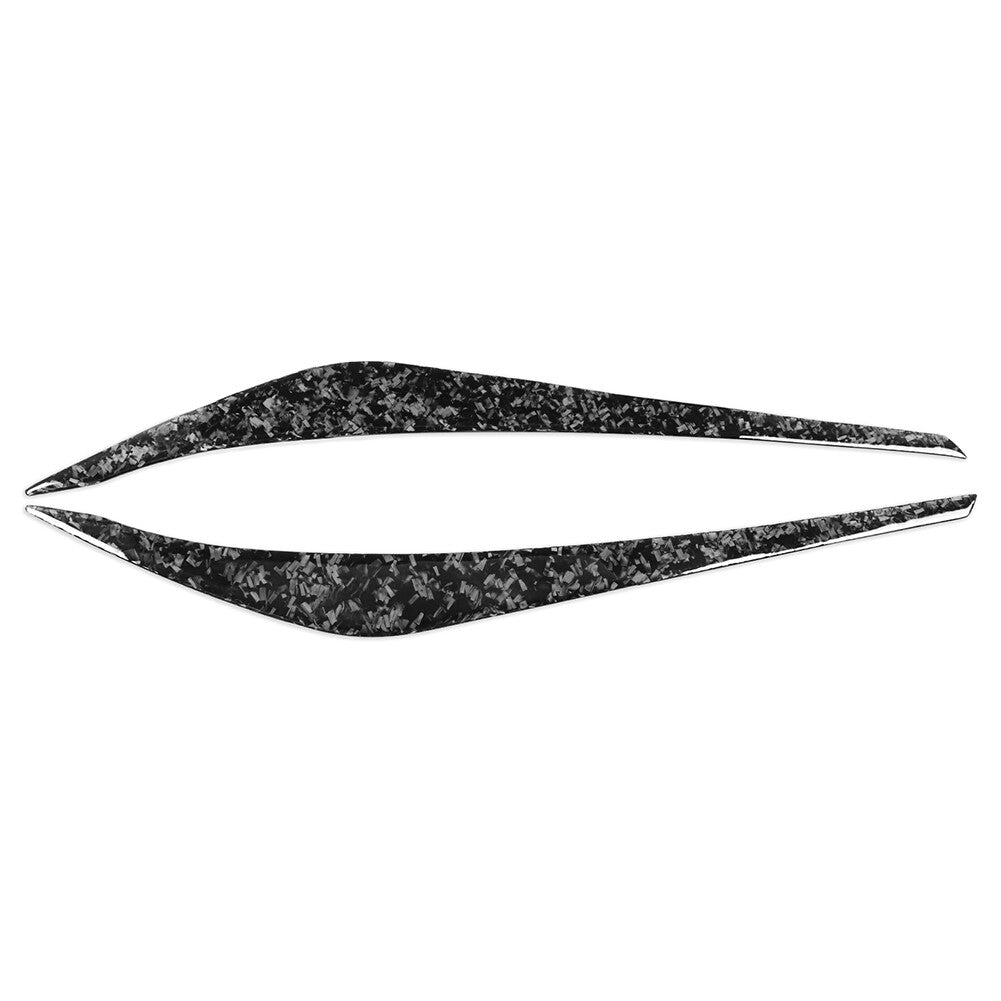 2PCS Front Headlight Eyebrow Eyelid Cover Trim Fit for Hyundai for Elantra 2016-2018