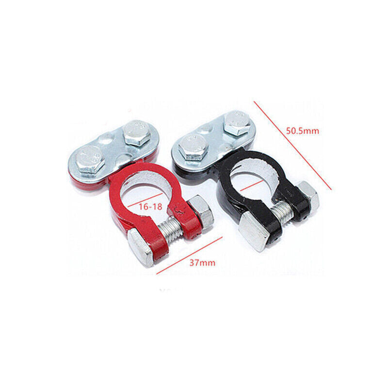 Negative and positive automotive battery cable terminal top post connector clamp kit - n