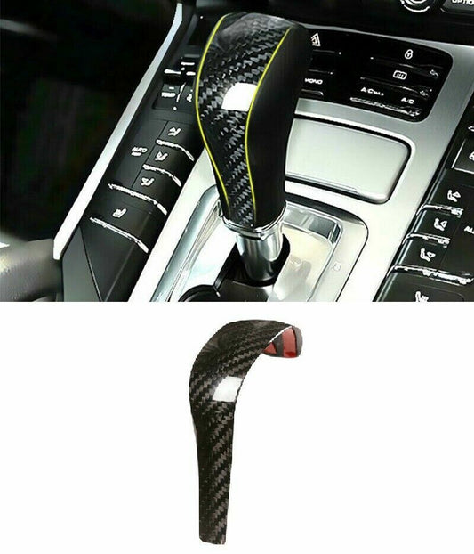 Genuine Carbon Fiber Console Shift Knob Cover Trim for Porsche for Cayenne 2011-17