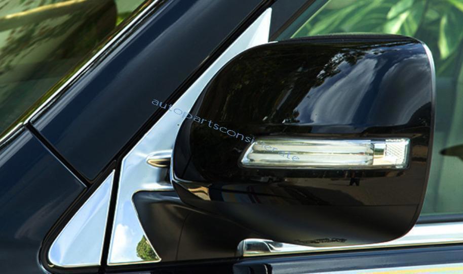 for Toyota for Land Cruiser LC200 2013-21 Chrome Steel A Pillar Front Triangle Trim