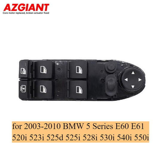 The front left driver's side window switch is applicable to 2003-2010 for BMW 5 Series models 61319122113