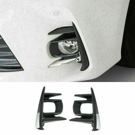 for Toyota for Sienna 2018-2020 Carbon fiber Front Fog Light Lamp Frame Cover Trims
