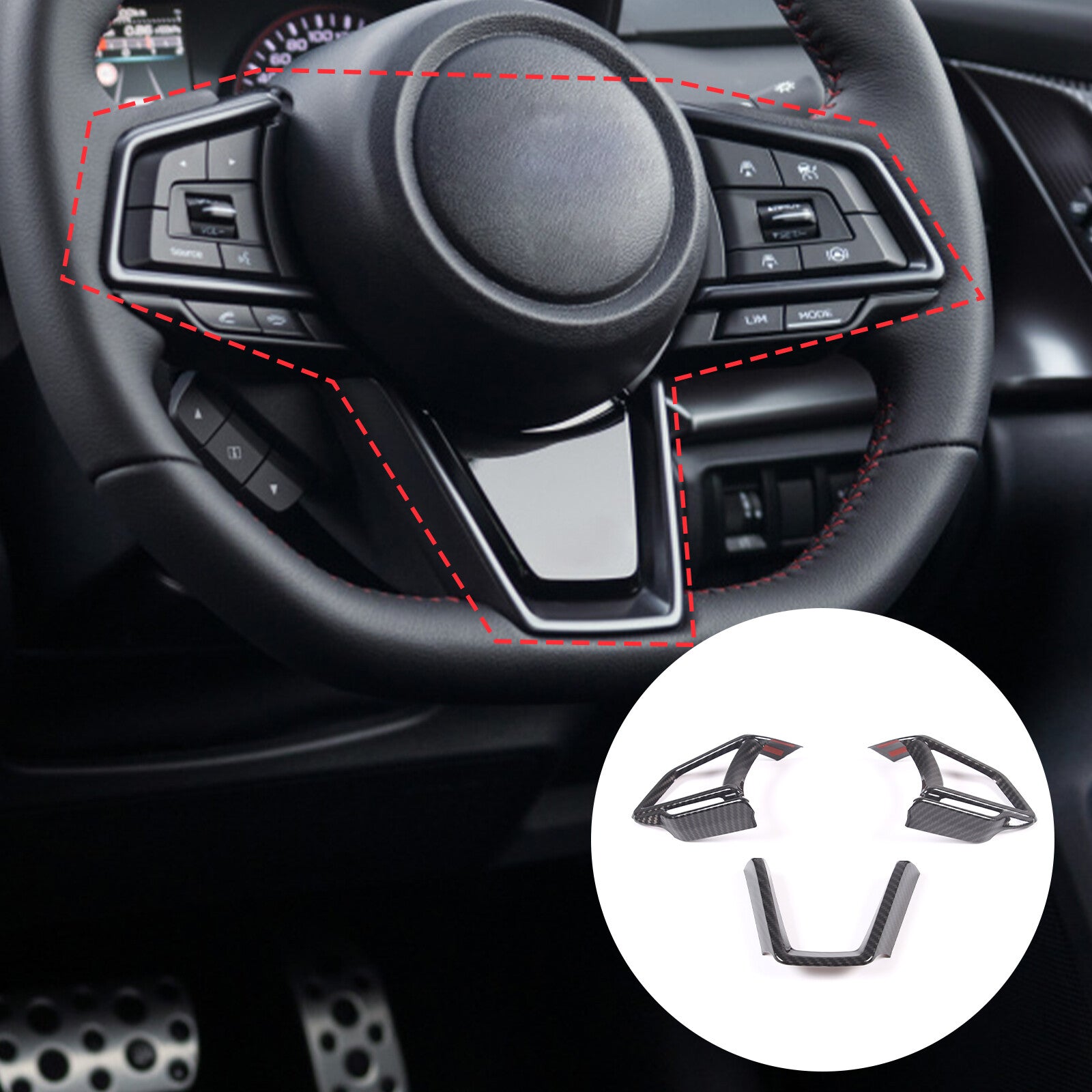 4-Pack ABS Gloss Black Tail Light Cover Trim Ring for Corvette C6 2005-2013- v