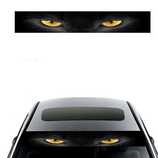 Vinyl Yellow Eye Leopard Decal Windshield Sticker Truck Car Glass Window Decor