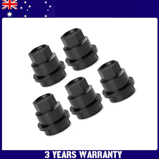 5PCS NEW Black Lug Nut Covers Caps 15661036 For S10 PICKUP 1991-2004 v