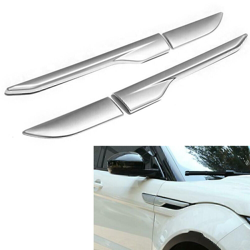 for Range Rover EVOQUE 12-18 Side Fender Air wing Vent Cover Trim Chrome 4x UK