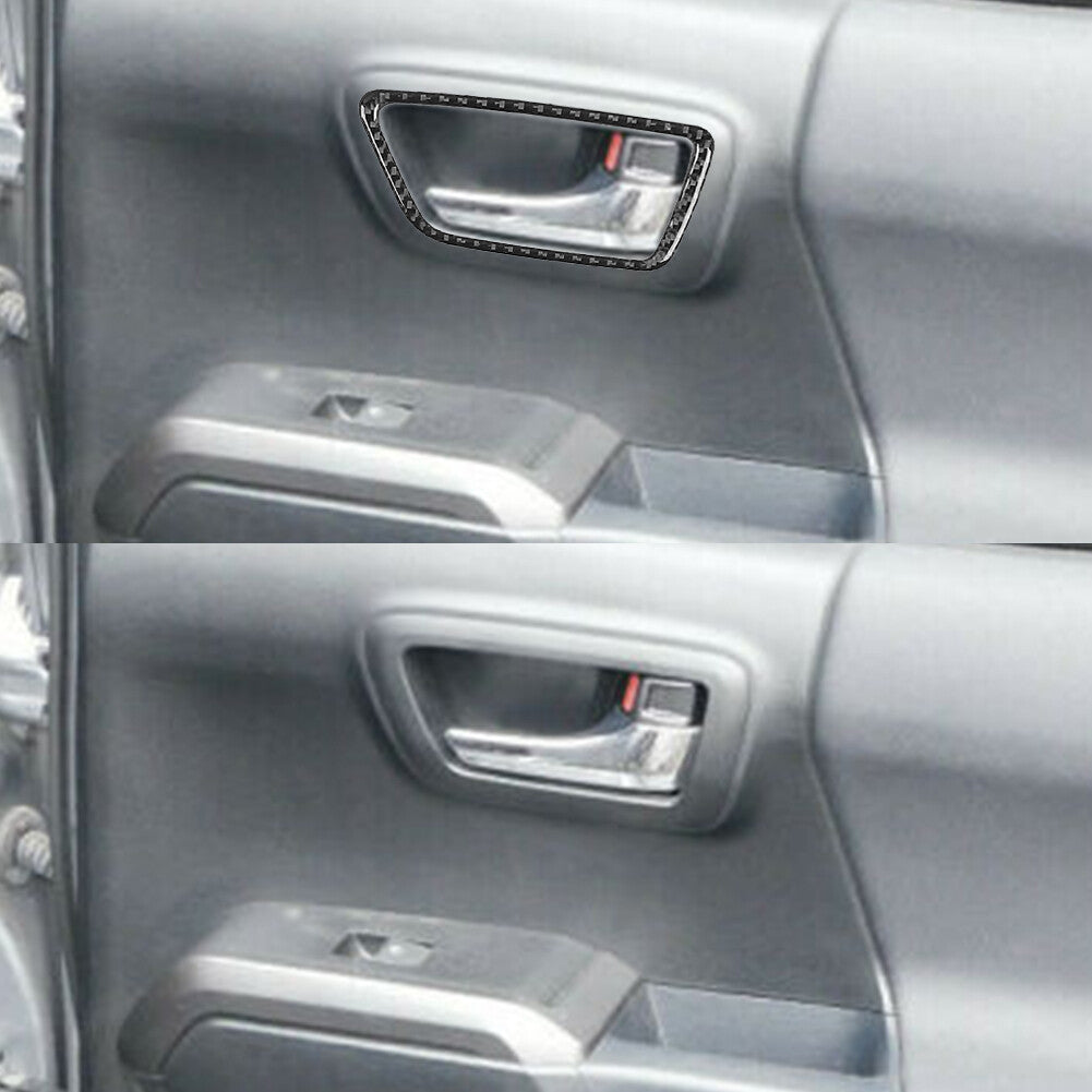 3Pcs Side Door Horn Trim Cover Decoration Carbon Fiber for Audi Q5 2009-2017 v