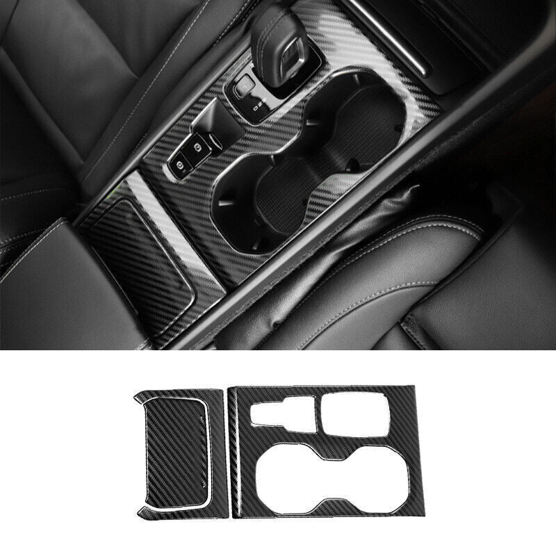 for Volvo xc40 2019-22 carbon fiber ABS central console gear shift panel trim 3x