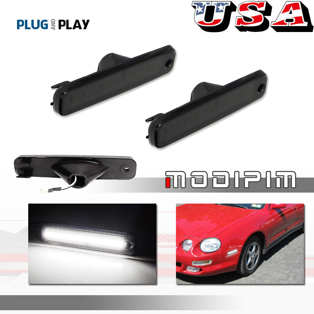 Suitable for 1994-1999 Celica smoked white front corner side marker parking lights- v
