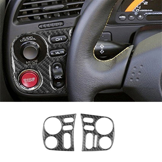 Dashboard Side Button Panel Trim Cover Carbon Fiber for Honda S2000 2000-2009