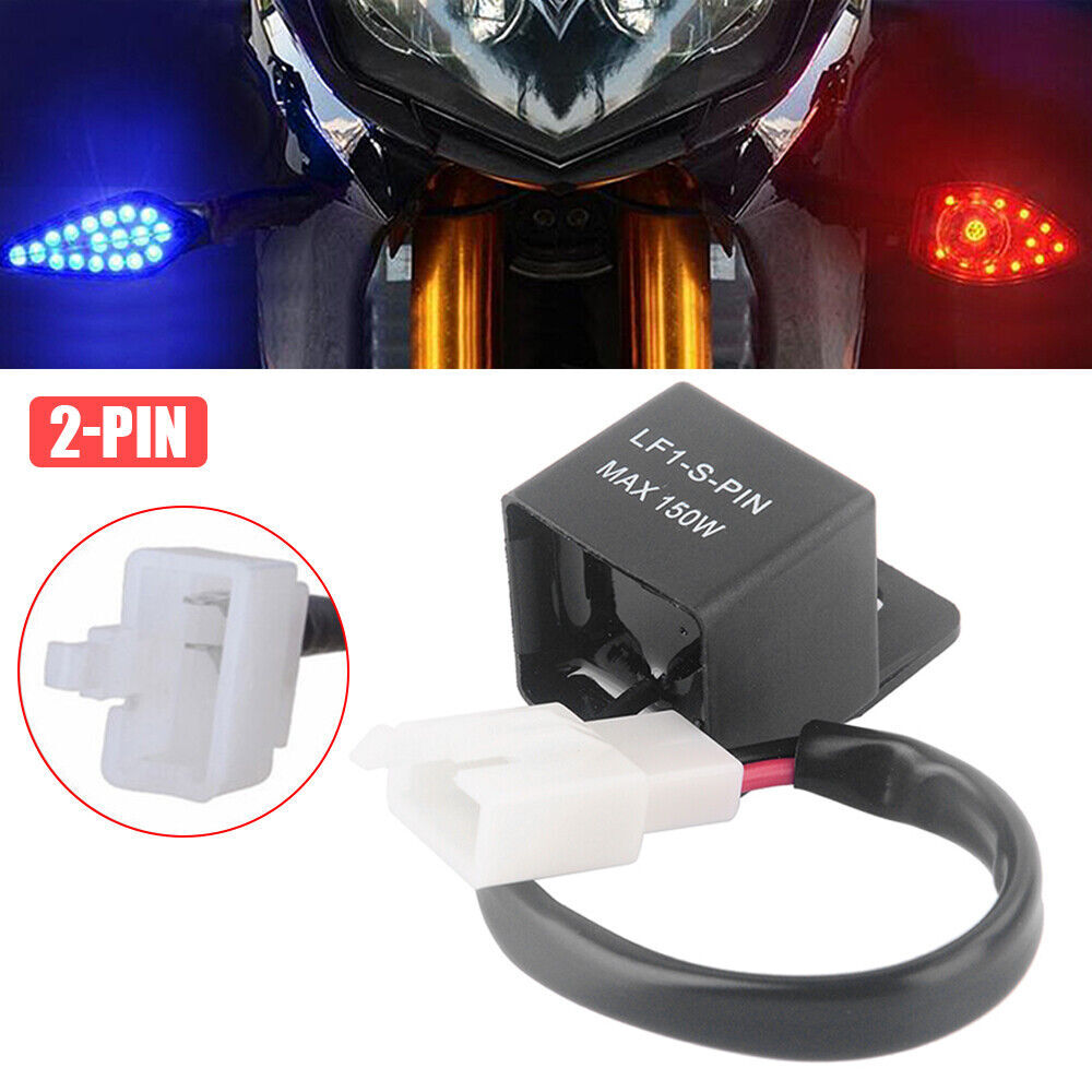 2 Pin Motorcycle LED Wired Turn Signal Blinker Light Flasher Relay Motorbike