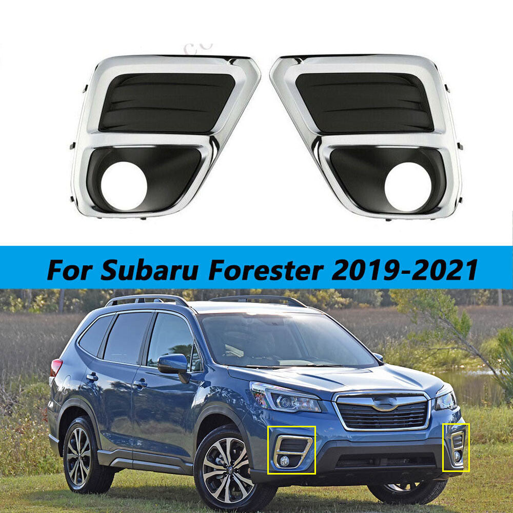 for Subaru Forester 2019 2020 2021 Front Bumper Fog Light Trim Cover Bezel Pair v