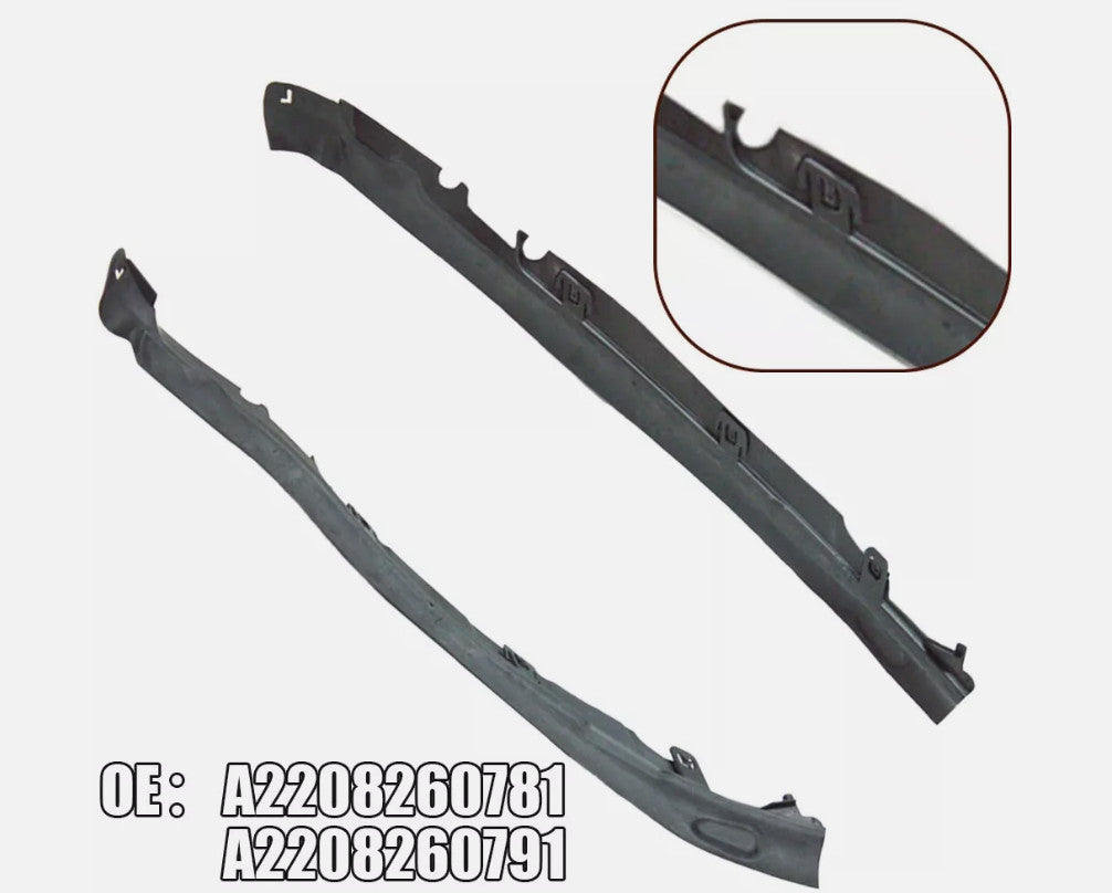 New 1 set L+R Headlamp Headlight Upper Seal Strip For W220 S320 v