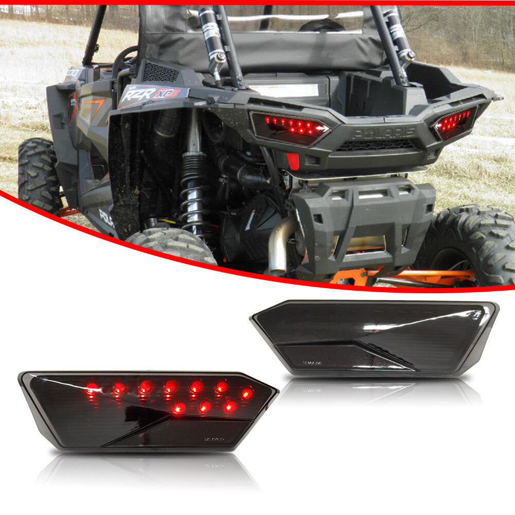 Fits 14-19 for POLARIS RZR TURBO 1000 XP 900 S Bar + Passenger Side Tail Light Smoke - v