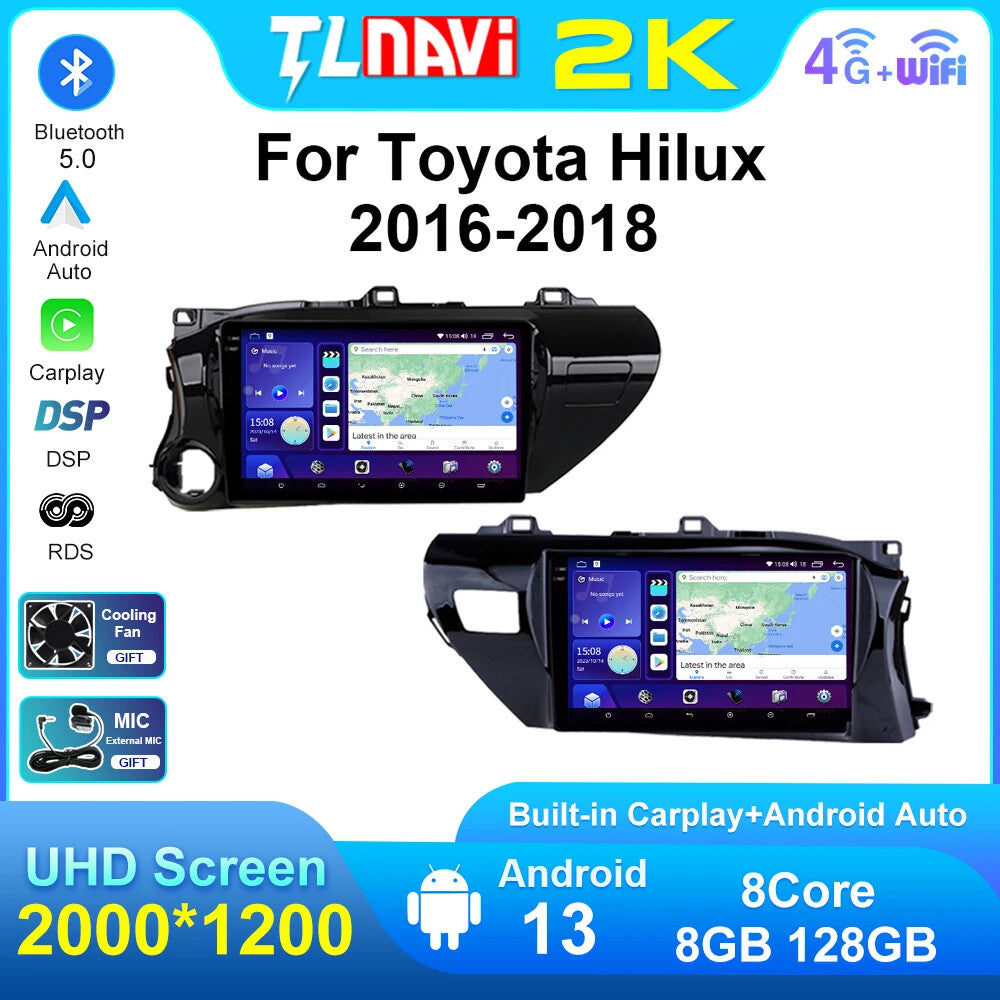 Car Multimedia Player for Toyota Hilux AutoRadio GPS Navigation Radio Bluetooth