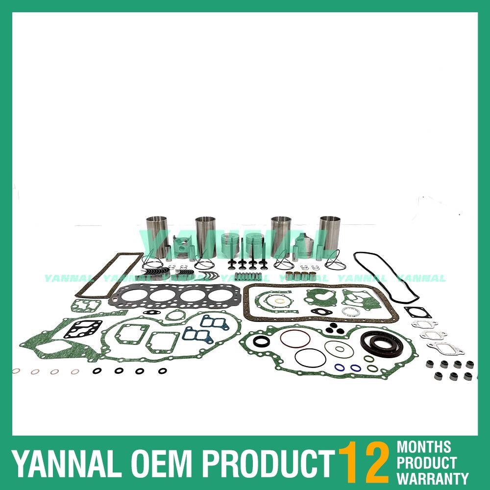 4-piece 2J engine overhaul and rebuild kit for Toyota excavators