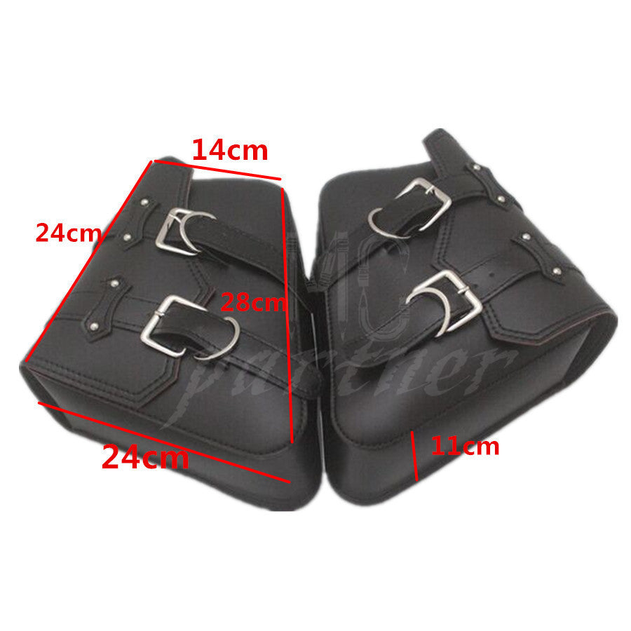 New Motorcycle Saddlebags PU Leather Pouch Bag for Harley Sportster XL 883 1200 Q