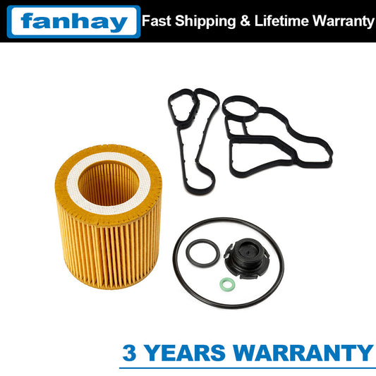 1 SET Oil Filter+Housing Gasket & Cooler Seal for BMW N52 N54 X3 X5 11427566327 Q