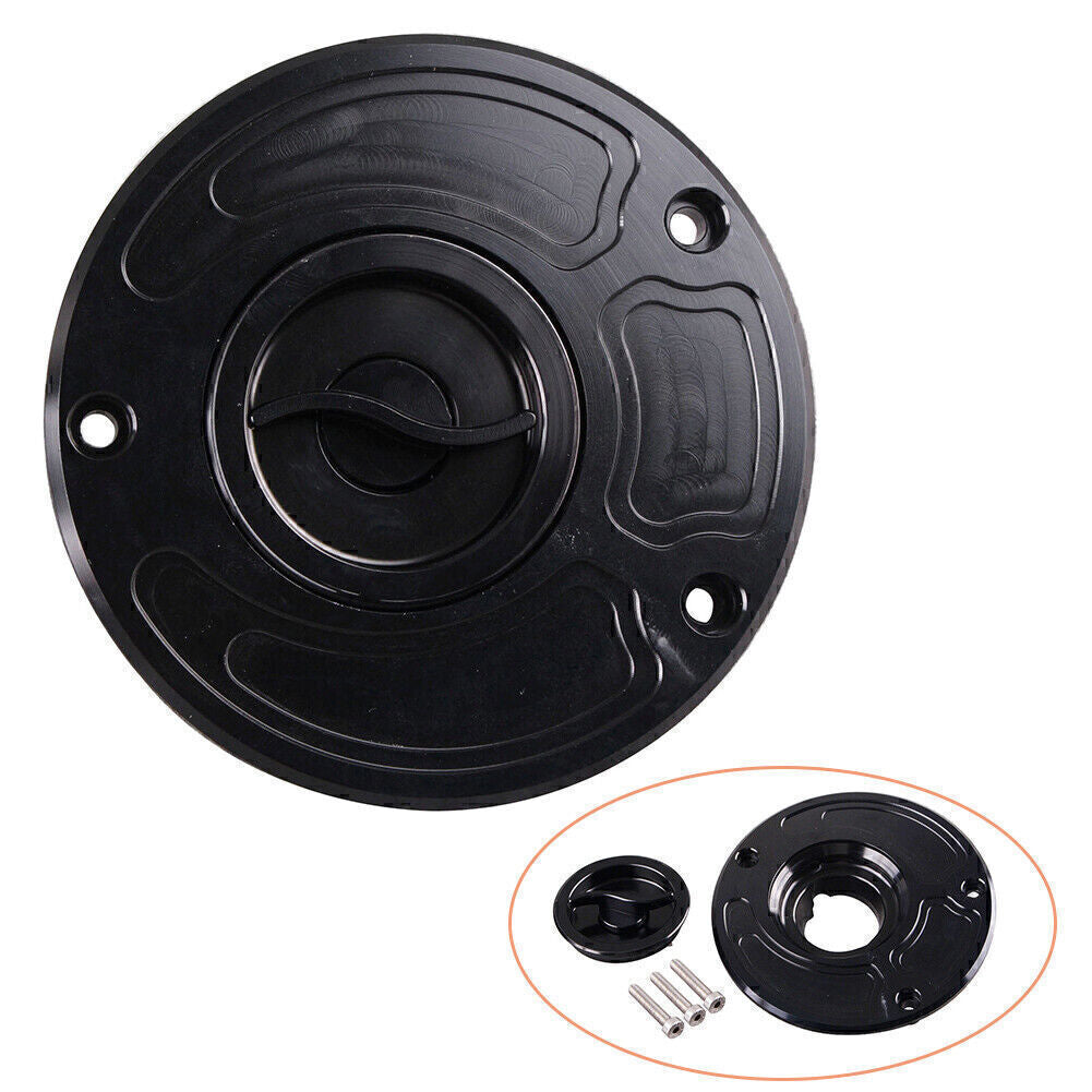 for Kawasaki Z1000 2003-2006  ZZR1200 2002-2005 Billet Gas Fuel Tank Cap Black