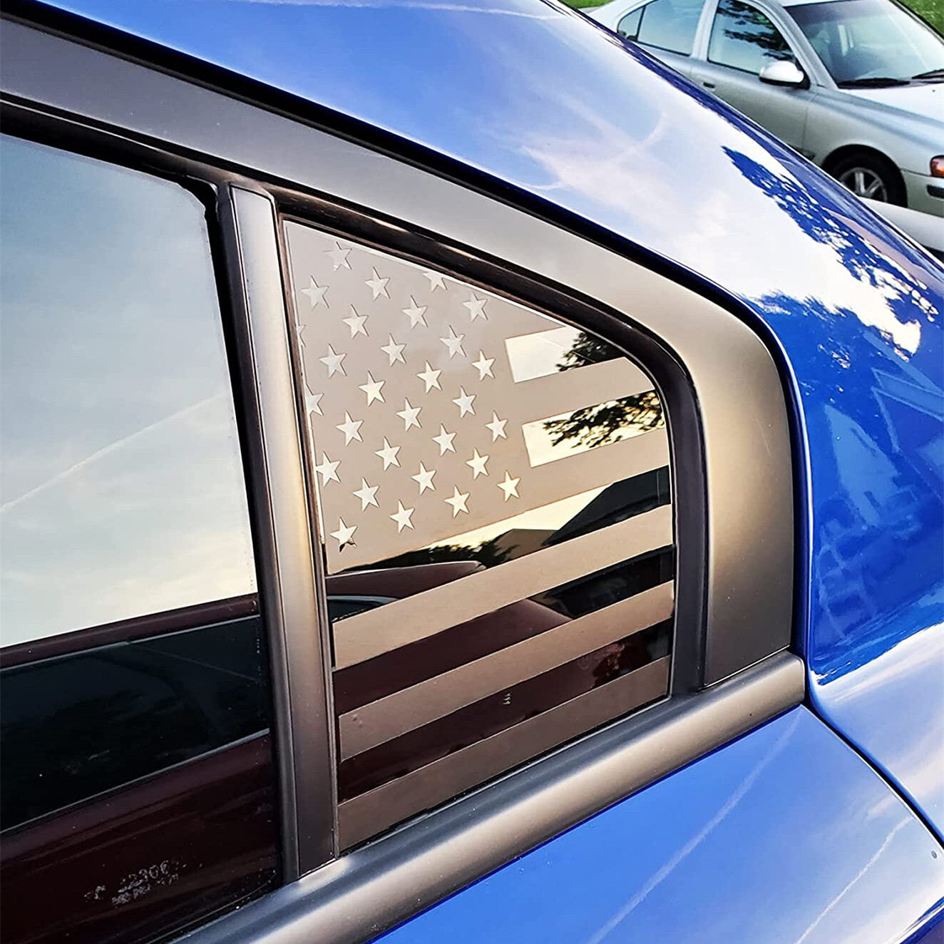 For 2011-2022 for Dodge for Charger Pre-Cut Quarter Window American Flag Decals Stickers
