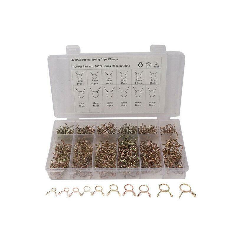 Wire, fuel line, hose, spring clip, air hose clip, classification 5-14 mm universal 420x- n