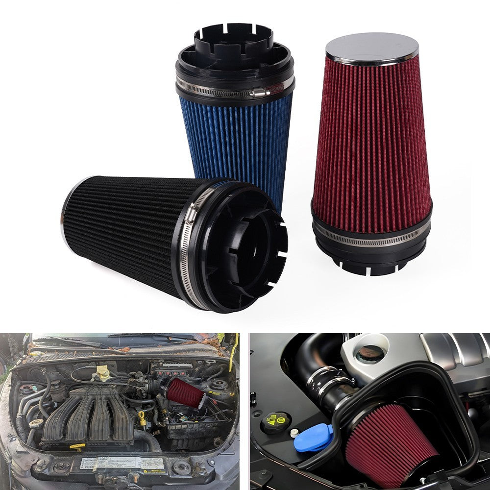 Dry Air Filter 4 102mm High Flow Inlet Cold Air Intake Cone Replacement Q