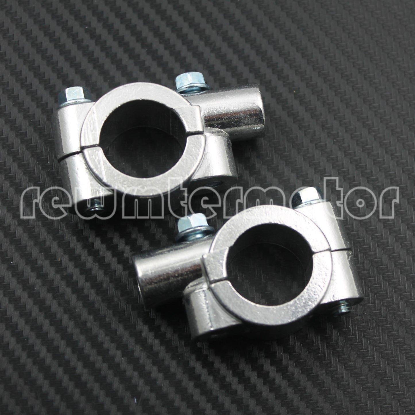 8mm Motorcycle Handlebar Mirrors Mirror Bracket Clamp Mount Brackets Silver